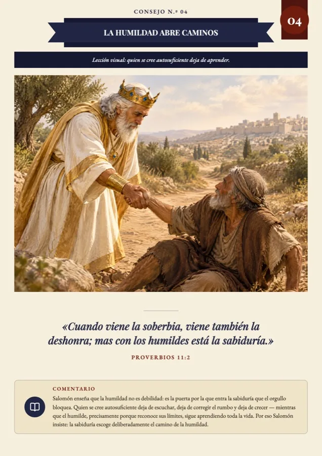 Ejemplo real — Consejo 04, La humildad abre caminos